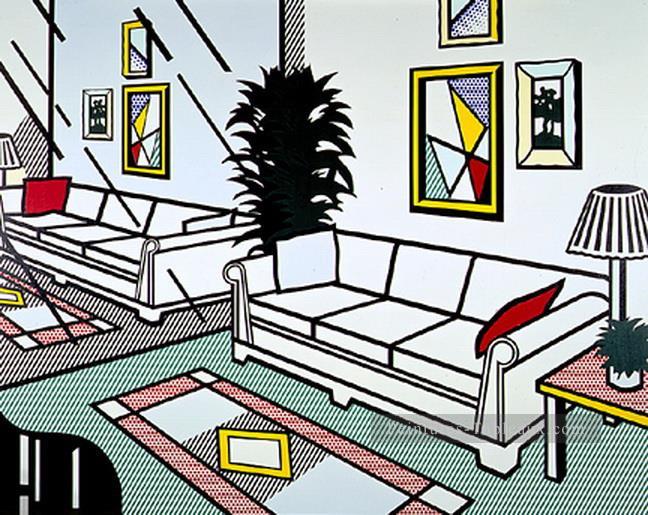 intérieur avec miroir mural 1991 Roy Lichtenstein Peintures à l'huile
